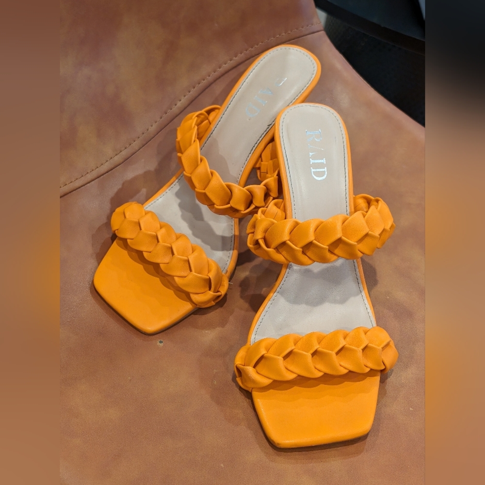 Orange Raid Braided Sandals (Size 9)